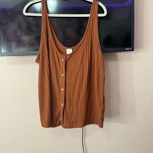H&M Brunt orange tank top/crop top